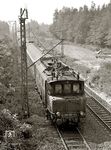 Die schon früh ausgeschiedene 204 023 des Bw Leipzig Hbf West mit dem D 136 (Leipzig – Dessau – Magdeburg – Düsseldorf) bei Haideburg. Den Zug konnte sie nur bis Dessau befördern, denn der E-Betrieb Dessau – Magdeburg wurde erst zum Sommerfahrplan 1975 eingeführt.  (31.07.1971) <i>Foto: Hans-Joachim Simon (Archiv Ludger Kenning)</i>