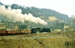 41 1273 dampft mit Ng 66460 durch den Bahnhof Dornburg (Saale). (08.12.1985) <i>Foto: Wolfgang Bügel</i>