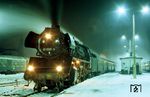 Vor P 5039 aus Jena-Saalbahnhof ist 41 1025 in Saalfeld/Saale eingetroffen. (11.02.1986) <i>Foto: Slg. Wolfgang Bügel</i>
