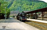 50 3700 (Bw Halberstadt) setzt im Bahnhof Thale um. (09.05.1986) <i>Foto: Slg. Wolfgang Bügel</i>