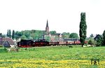 50 3666 mit Ng 65320 vor der Kulisse von Rödlitz-Hohndorf zwischen Oelsnitz und Lichtenstein/Sa. (17.05.1986) <i>Foto: Wolfgang Bügel</i>