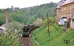 50 3646 fährt mit Ng 64345 nach Wolkenstein ein. (17.05.1986) <i>Foto: Wolfgang Bügel</i>