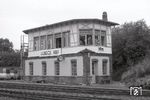 Das mechanische Stellwerk "Ntm" (Lübeck Nordturm im Rangierbahnhof) ging 1954 in Betrieb und am 05.10.2003 vom Netz. (03.08.1975) <i>Foto: Benno Wiesmüller</i>
