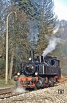 Ein seltener Gast auf der Museumsbahn "Dampfbahn Fränkische Schweiz" in Behringersmühle. (10.1988) <i>Foto: Alfred Trabert</i>