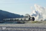 Lok 4 der Dampfbahn Fränkische Schweiz (Bauart ELNA 6) mit einem Sonderzug bei Streitberg. (04.12.2016) <i>Foto: Alfred Trabert</i>