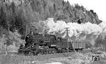 58 1246 (Bw Aue) unterwegs im Schwarzwassertal bei Georgenthal. (02.1976) <i>Foto: Burkhard Wollny</i>
