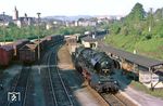 50 3646 fährt mit Ng 64345 nach Annaberg in Zschopau ein. (20.05.1986) <i>Foto: Wolfgang Bügel</i>