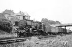 38 3259 (Bw Riesa) vor einem Personenzug mit umfangreicher Post- und Gepäckbeförderung in Radebeul-Ost.  (24.06.1966) <i>Foto: Will A. Reed</i>