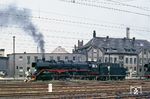 03 060 (Krupp, Baujahr 1931) vom Bw Berlin Ostbf zu Gast im Bw Leipzig Hbf West. Ihren Rekokessel erhielt sie erst im Zusammenhang mit einer L6-Revision im Raw Meiningen im Juni 1975 mit dem Kessel von 03 096. 1977 wurde sie abgestellt und am 09.12.1983 ausgemustert. (12.07.1967) <i>Foto: Robin Fell</i>