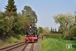 Lok 11sm setzt im Bahnhof Oberzissen um. (21.04.2018) <i>Foto: Zeno Pillmann</i>