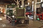 V 15 908 wurde im Jahre 1946 bei Gmeinder in Mosbach gebaut und steht hier im Schuppen von Ochsenhausen. (25.05.2018) <i>Foto: Zeno Pillmann</i>