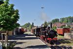 99 633 rangiert im Museumsbahnhof Ochsenhausen. (25.05.2018) <i>Foto: Zeno Pillmann</i>