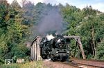 50 3646 überquert mit Dg 54309 nach Aue die Zwickauer Mulde bei Schlema. (21.09.1986) <i>Foto: Wolfgang Bügel</i>