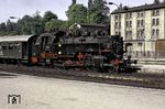 86 1113 mit einem Personenzug im Bahnhof Aue/Sachsen. (06.1973) <i>Foto: Robin Fell</i>