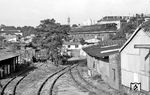 Durch die Hinterhöfe des einstigen traditionsreichen Berlin Lehrter Güterbahnhofs fährt 03 0089 mit Ex 1316 "Berlinaren" (Berlin Zoo - Malmö C). (07.1976) <i>Foto: Burkhard Wollny</i>