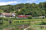 798 652 mit 998 896 als Sonderzug anlässlich der Wiedereröffnung der Sauschwänzlebahn an der Wutach in Wutöschingen. (14.07.2018) <i>Foto: Ralf Opalka</i>