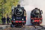 In Loenen/NL treffen 50 307 (ex 50 3564) und 23 076 aufeinander. (02.09.2018) <i>Foto: Marcus Henschel</i>