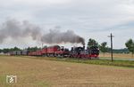 99 584 und 99 574 mit einem liebevoll zusammengestellten GmP bei Schweta. (09.09.2018) <i>Foto: Andreas Höfig</i>