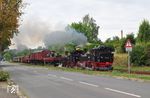 Der GmP aus Mügeln mit 99 584 und 99 574 erreicht Oschatz. (09.09.2018) <i>Foto: Andreas Höfig</i>