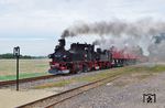 99 574 und 99 584 auf dem Rückweg von Oschatz nach Mügeln in Naundorf. (09.09.2018) <i>Foto: Andreas Höfig</i>