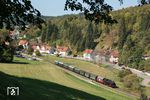 97 501 auf der Schwäbische Alb Bahn (SAB) Kleinengstingen - Münsingen in Offenhausen. (30.09.2018) <i>Foto: Joachim Schmidt</i>