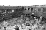 Am Sonntagmorgen des 25. August 1929 entgleiste der D 23 (Paris – Köln – Warschau) im Bahnhof Buir (Strecke Aachen—Köln) mit schwerwiegenden Folgen.  (25.08.1929) <i>Foto: Slg. Eisenbahnstiftung</i>