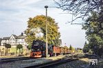 Und noch ein Farbbild von 99 0231 mit P 69753 nach Schierke im Bahnhof Drei Annen Hohne. (10.1979) <i>Foto: Karsten Risch</i>