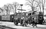 99 0242 ist in Wernigerode eingetroffen. (04.1981) <i>Foto: Karsten Risch</i>