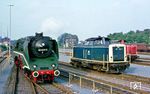 Die letzten Meter in die Ausstellung 'Zug der Zeit - Zeit der Züge' in Nürnberg Ost fuhr dann 02 0201 doch noch selbst. (21.06.1985) <i>Foto: Joachim Bügel</i>