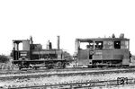 Gegenüberstellung der pfälzischen Lokgattungen L 2 und L 1 im Lokalbahnhof Neustadt (Haardt). 99 005 und 99 087 sind auf der Schmalspurstrecke nach Speyer im Einsatz, Heimatdienststelle ist das Bw Neustadt (Haardt). Während 99 005 bereits im November 1935 ausgemustert wurde, überlebte 99 087 bis ins Jahr 1954. (1934) <i>Foto: DLA Darmstadt (Maey)</i>