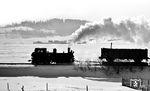 99 1568 im winterlichen Erzgebirge bei Stützengrün. (02.1976) <i>Foto: Burkhard Wollny</i>