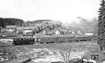 86 1591 dampft aus dem Haltepunkt Walthersdorf. (02.1976) <i>Foto: Burkhard Wollny</i>