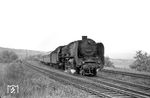 01 205 (Bw Erfurt) mit D 5 am Abzweig Weiterode bei Bebra. (26.05.1964) <i>Foto: Helmut Röth</i>