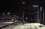 Weihnachtsstimmung auf dem Bahnhof Lauda. (22.12.1972) <i>Foto: Dieter Junker</i>