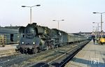 03 1058 vor einem Personenzug im Bahnhof Stralsund. (09.1969) <i>Foto: Robin Fell</i>