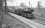 Einsatz der Nossener 35 1047 auf der Strecke Dresden - Görlitz bei Großharthau. (04.1976) <i>Foto: Burkhard Wollny</i>