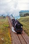 03 2286 (Bw Frankfurt/Oder) bei Oderberg auf der Strecke Angermünde - Bad Freienwalde. Das Zugpaar E 992/999 war die letzte 03-Leistung zwischen Frankfurt/Oder und Angermünde. (09.07.1977) <i>Foto: Dr. Uwe Knoblauch</i>