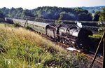 03 2286 mit der letzten Eilzugleistung E 999 von Angermünde nach Frankfurt/Oder bei Oderberg. Die Oder fließt hier in 5 km Entfernung vorbei und bildet die Grenze zu Polen. (05.07.1977) <i>Foto: Dr. Uwe Knoblauch</i>