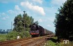 Die Stralsunder 03 0020 mit D 513 auf dem Weg nach Berlin am Abzweig Belling nördlich von Pasewalk. (04.07.1977) <i>Foto: Dr. Uwe Knoblauch</i>