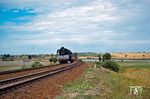 03 0058 mit D 1713 (Binz - Stralsund - Pasewalk - Berlin-Lichtenberg - Leipzig) bei Seehausen in der Uckermark. (03.07.1977) <i>Foto: Dr. Uwe Knoblauch</i>