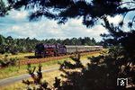 Zwischen Berlin und Zossen ist 01 1518 vor D 671 nach Dresden bei Dabendorf unterwegs. (27.06.1977) <i>Foto: Dr. Uwe Knoblauch</i>