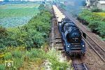 50 4029, eine Neubaulok von LKM Babelsberg (Indienststellung am 11.03.1960), mit einem Sandzug am Karower Kreuz bei Berlin. (24.07.1976) <i>Foto: Dr. Uwe Knoblauch</i>