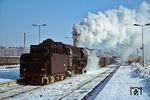 01 1515 verlässt mit einer Leergarnitur den Bahnhof Berlin-Lichtenberg. (03.1979) <i>Foto: Dr. Uwe Knoblauch</i>