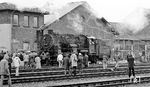 Gebührender Empfang von 58 1111 im DDM in Neuenmarkt-Wirsberg. (19.03.1977) <i>Foto: Burkhard Wollny</i>