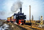 99 5906 mit P 14456 nach Harzgerode bei Gernrode. (1977) <i>Foto: Karsten Risch</i>