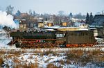 44 0452 vom Bw Eberswalde ist am Karower Kreuz in Berlin unterwegs. (02.1977) <i>Foto: Dr. Uwe Knoblauch</i>