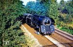 01 1516 (Bw Berlin Ostbf) mit D 925 (Rostock - Dresden) bei Berlin-Altglienicke. Zwei Jahre später erlangte die Lok traurige Berühmtheit, als am 27.11.1977 bei der Einfahrt nach Bitterfeld ihr Kessel explodierte und neun Menschen starben. (02.10.1975) <i>Foto: Dr. Uwe Knoblauch</i>