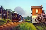 Um 6 Uhr morgens durchbricht 41 1273 vor P 9409 auf dem Weg nach Oebisfelde die morgendliche Stille an der Blockstelle 101 bei Hottendorf zwischen Uchtspringe und Jävenitz.  (31.05.1979) <i>Foto: Joachim Bügel</i>