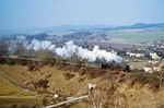 01 0513 mit dem E 802 nach Leipzig bei Neustadt/Orla. (19.02.1980) <i>Foto: Dr. Uwe Knoblauch</i>