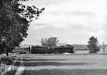 In voller Fahrt geht es für 03 0085 mit dem D 270 "Meridian" bei Neddemin (nördlich von Neubrandenburg) an die Ostsee nach Saßnitz. (12.09.1978) <i>Foto: Joachim Schmidt</i>